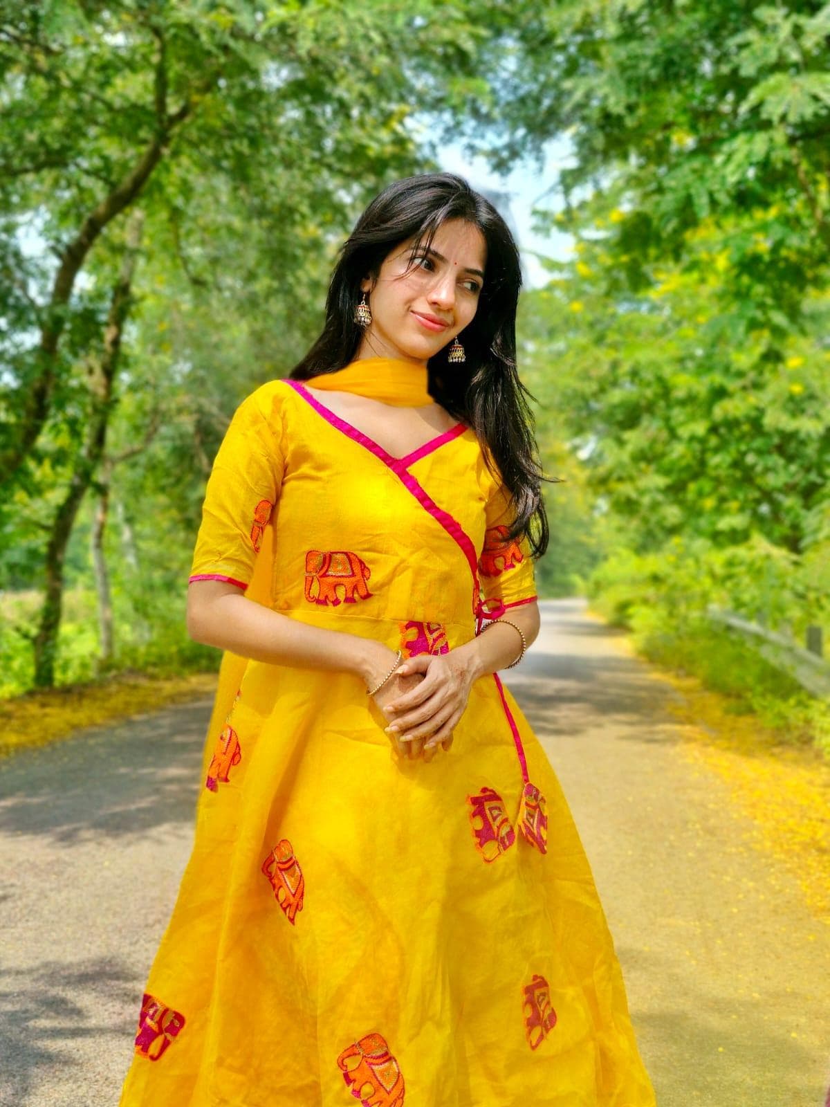 Angrekha Cotton Anarkali Suit