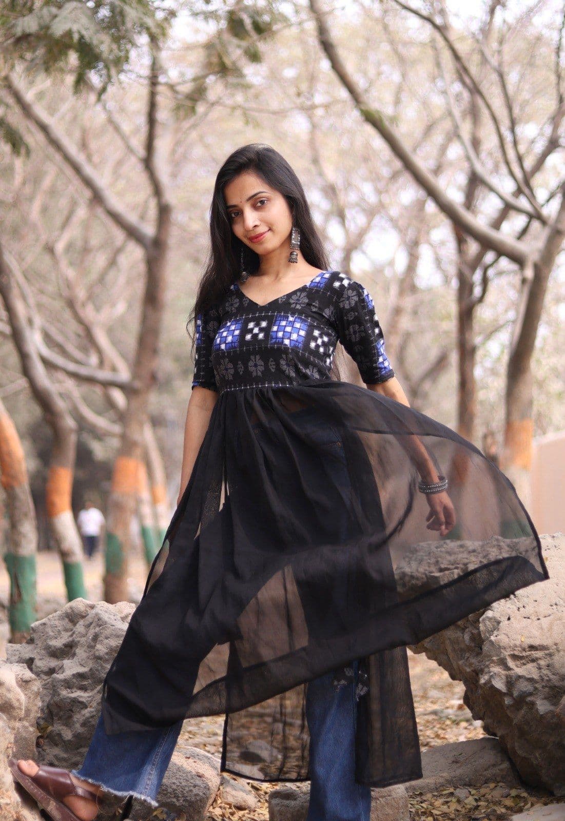 Niladri Blue Printed Kurti